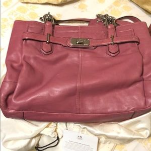 Leather Coach purse with dust bag